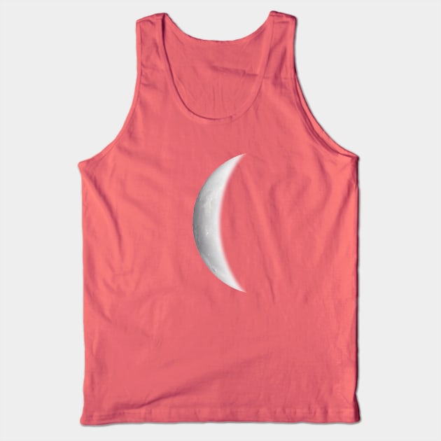 Waning Crescent Moon Tank Top by tortagialla